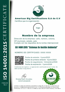 certificado 14001