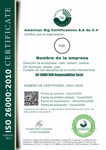 certificado 26000