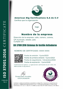 certificado 37001
